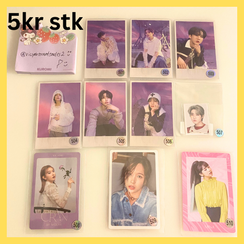 Mange Kpop photocards (29 sider)