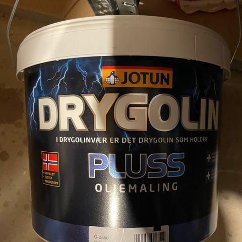 Drygolin pluss oljemaling 10 L Dempet sort RESERVERT