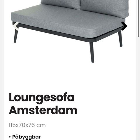 Utesofa/lounge fra rusta