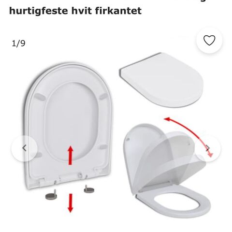 Ubrukt toalettsete