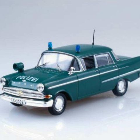 1:43 DeAgostini Politibil Opel Kapitan Tysk politi 1960