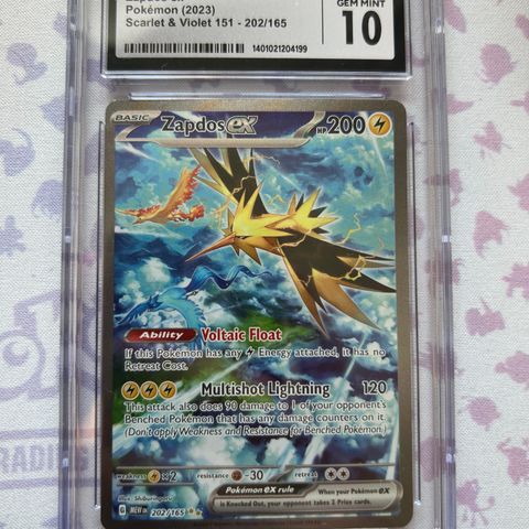 Pokemon: Zapdos EX 202 i CGC 10