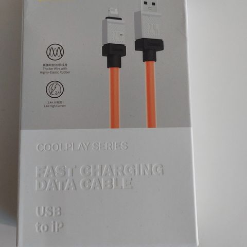 Apple USB til lightning kabel 2m.  480 Mbps.