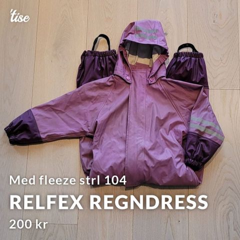 Reflex regndress med fleece