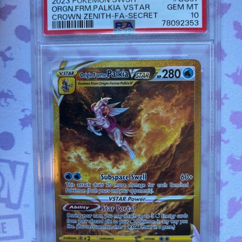 Pokemon: Origin Forme Palkia VSTAR PSA 10