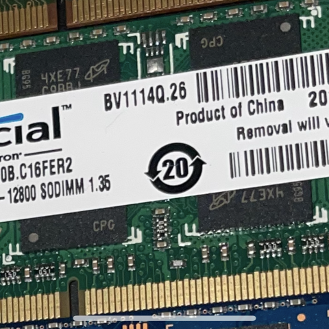 Crucial 4GB DDR3 PC3 / CRUSIAL CT51264BF160B