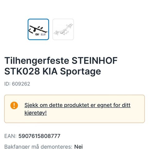 Hengerfeste for Kia Soul ettermontering