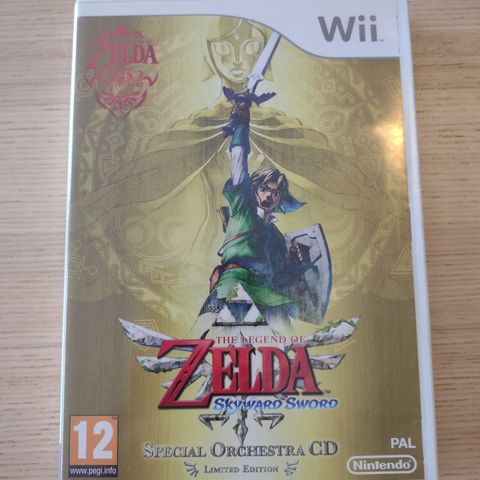 Zelda Skyward Sword Limited Edition, veldig god tilstand!