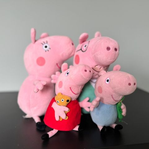 Peppa gris bamse - hele familien