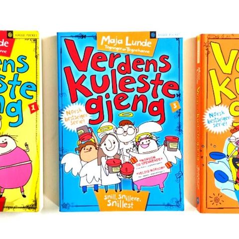 Verdens kuleste gjeng - bok nr. 1, 3 og 4 - av Maja Lunde og Tegnehanne