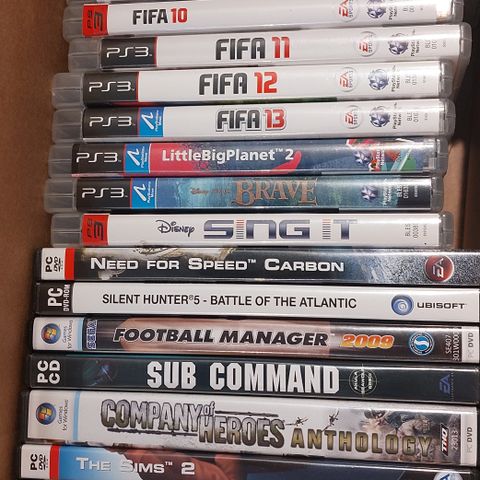 Playstation 2, PS3, PC spill og Wii