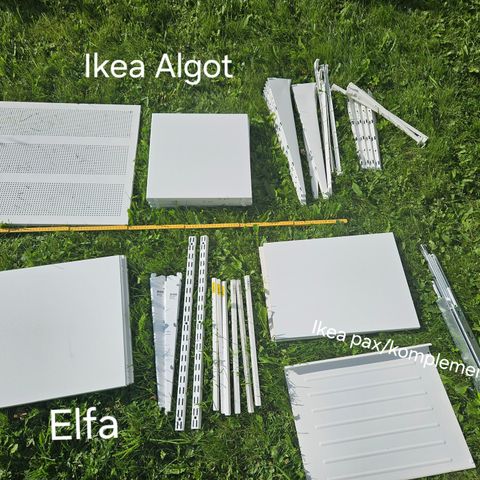 Ikea Algot og Ikea pax/komplement gis bort