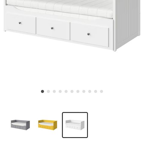 Hemnes seng / uttrekkbar med oppbevaring