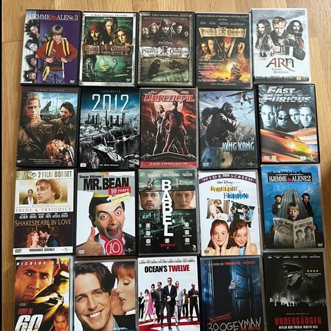 Diverse DVD, Spill og VHS (selges billig)