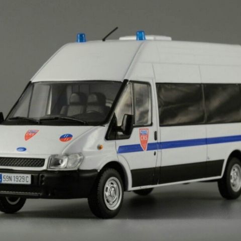 1:43 DeAgostini Politibil Ford Transit CRS Fransk politi