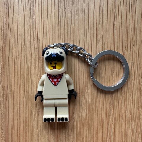 LEGO Nøkkelring med fransk bulldog-mann