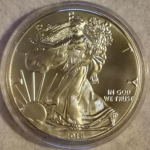 2016, Walking Liberty, Silver Eagle. 1 oz 999 sølv.