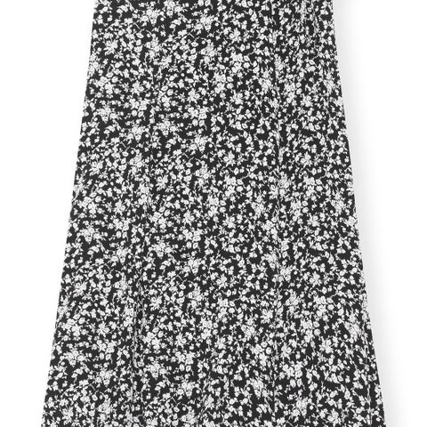 Ganni printed wrap skirt