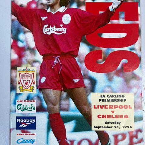 Liverpool - Chelsea - Offisielt kampprogram - Premier League 1996