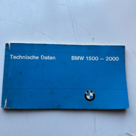 Tekniske data bmw 1500 - 2000