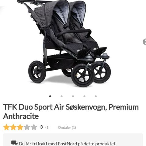 TFK Duo Sport Air Søskenvogn, Premium Anthracite