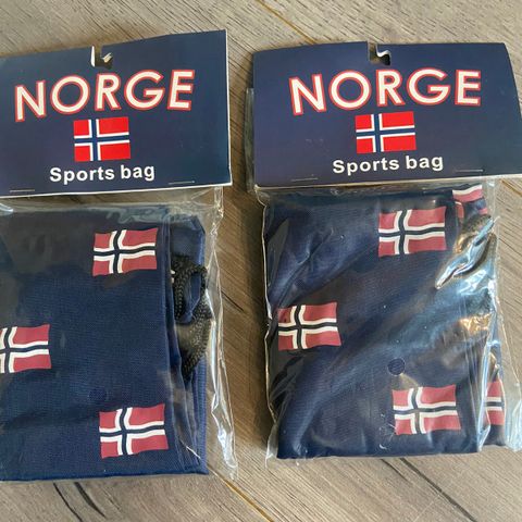 Ny gymbag med Norske flagg