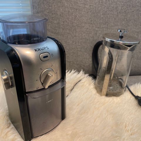 Krups GVX2 kaffekvern & Kela presskanne 500ml