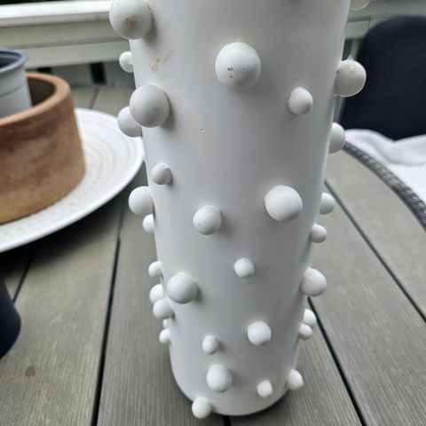 Håndlagd vase , 30 cm høy