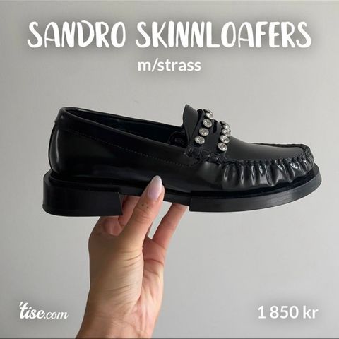 Sandro skinnloafers med strass