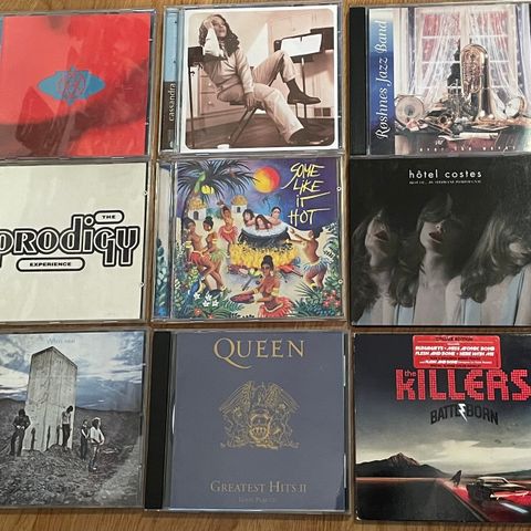 Diverse CD’er selges (The Who, Prodigy, Queen, Killers, Cassandra Wilson)