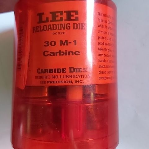 lee diesett 30 us m-1 carbine dies