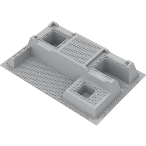 Baseplate, Raised 32 x 48 x 6 Light Bluish Gray (51542)