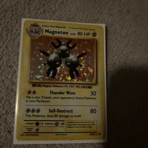 Magneton pokemon kort 80 hp rare holo XY Evolusjon