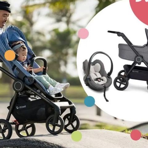 Komplett Stokke Beat vogn m/Stokke IZi go modular bilstol & base