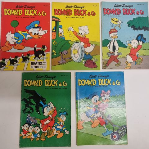 Donald Duck 1969, 5 stk.