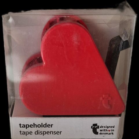 Hjerteformet tapeholder