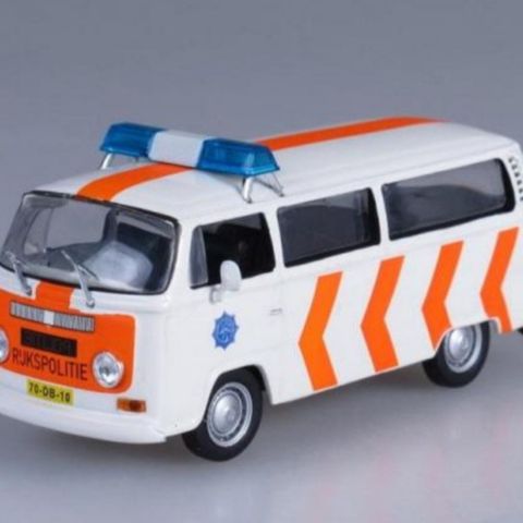 1:43 DeAgostini Politibil Volkswagen Transporter T2  Nederlandsk politi 1967