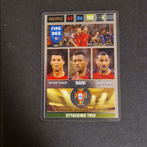 2017 Attacking Trio Cristiano Ronaldo Nani Quaresma Portugal Panini FIFA 365