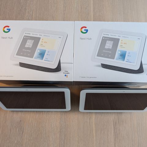 Google Nest Hub 2. generasjon (charcoal) 2 stk