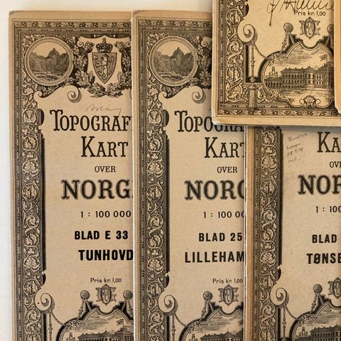 Topografiske kart over Norge