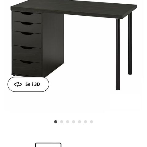Selger pent brukt pult skrivebord brunsvart fra IKEA