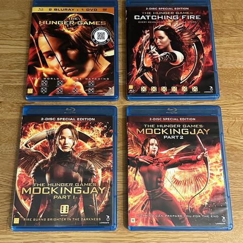 The Hunger Games samling 1-4 (Blu-ray)