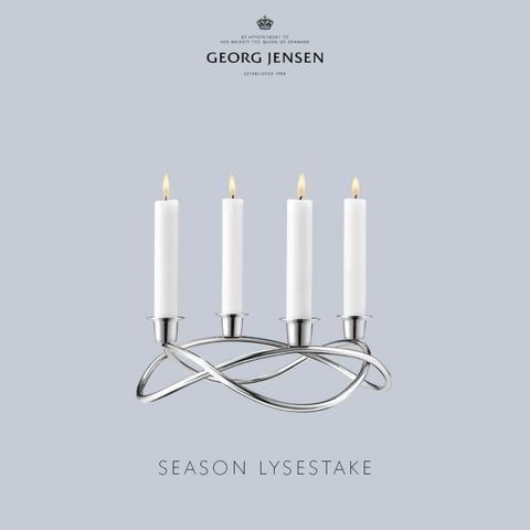 Georg Jensen Season Adventsstake / lysestake 26 cm matt sølv