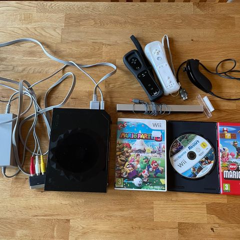 Nintendo Wii med 3 spill