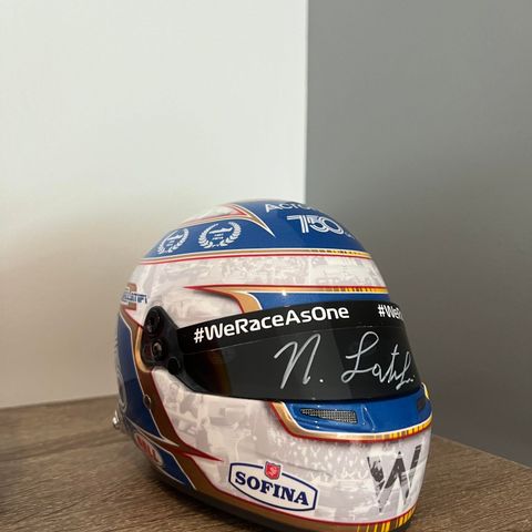 Nicholas Latifi Williams 2021 Monaco Bell 1:2 helmet - Signert