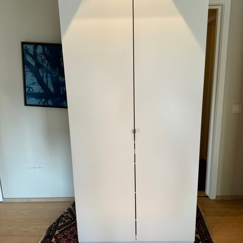 Garderobeskap pax fra IKEA, hvit. 100x60x201