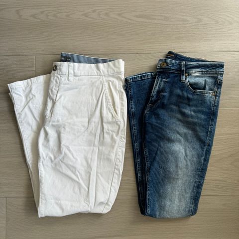 Herre jeans og joggebukse