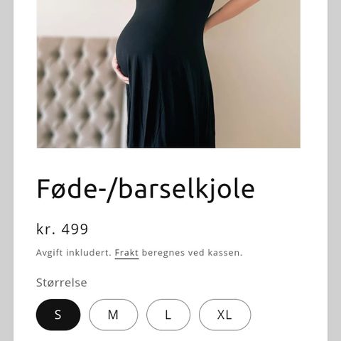 Mammakjole for fødsel/barseltid