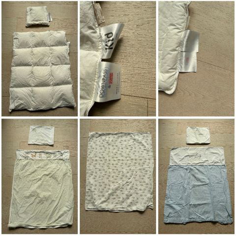 Dyne/pute og sengetøy pakke for barn (80x100cm)