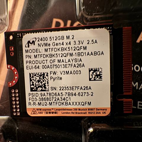 512 GB Micron 2400 SSD